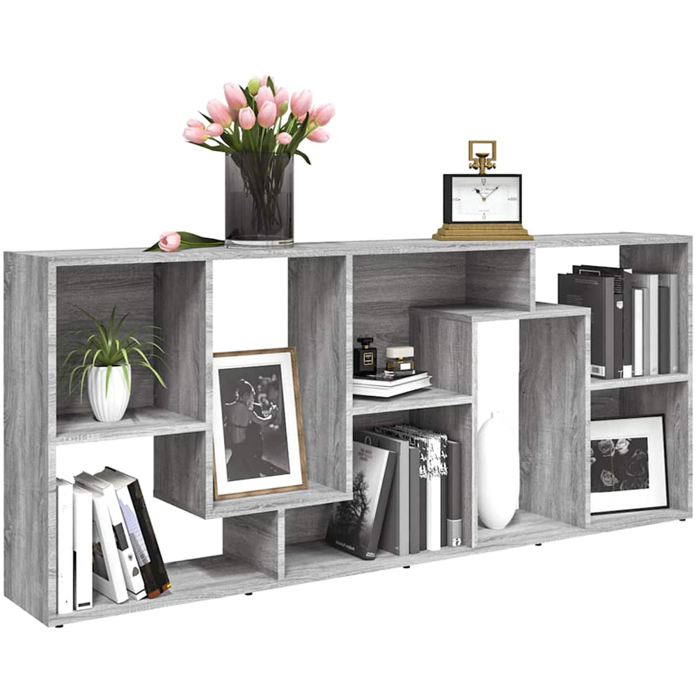 vidaXL 8 Shelf Grey Sonoma Bookcase Image 6