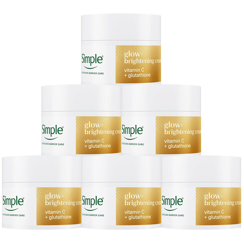 Simple Glow+ Radiance Boosting Hydrating Facial Moisturiser Cream 50ml 6 Pack Image 1