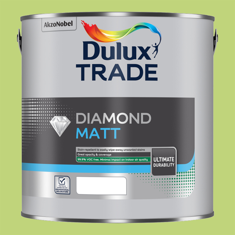 Dulux Trade Kiwi Crush Walls and Ceilings Diamond Matt Paint 5L Image 2