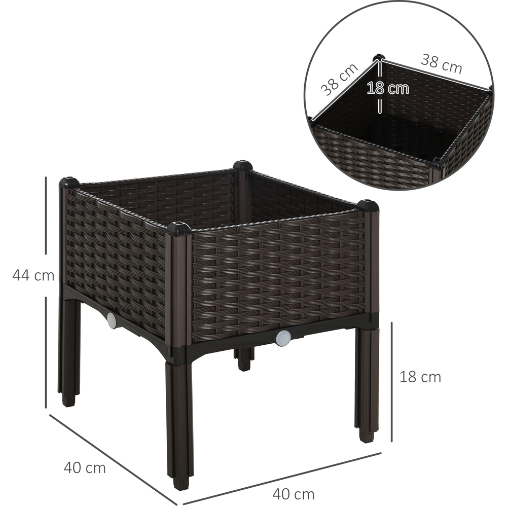 Outsunny Brown Raised Garden Bed Planter Image 8