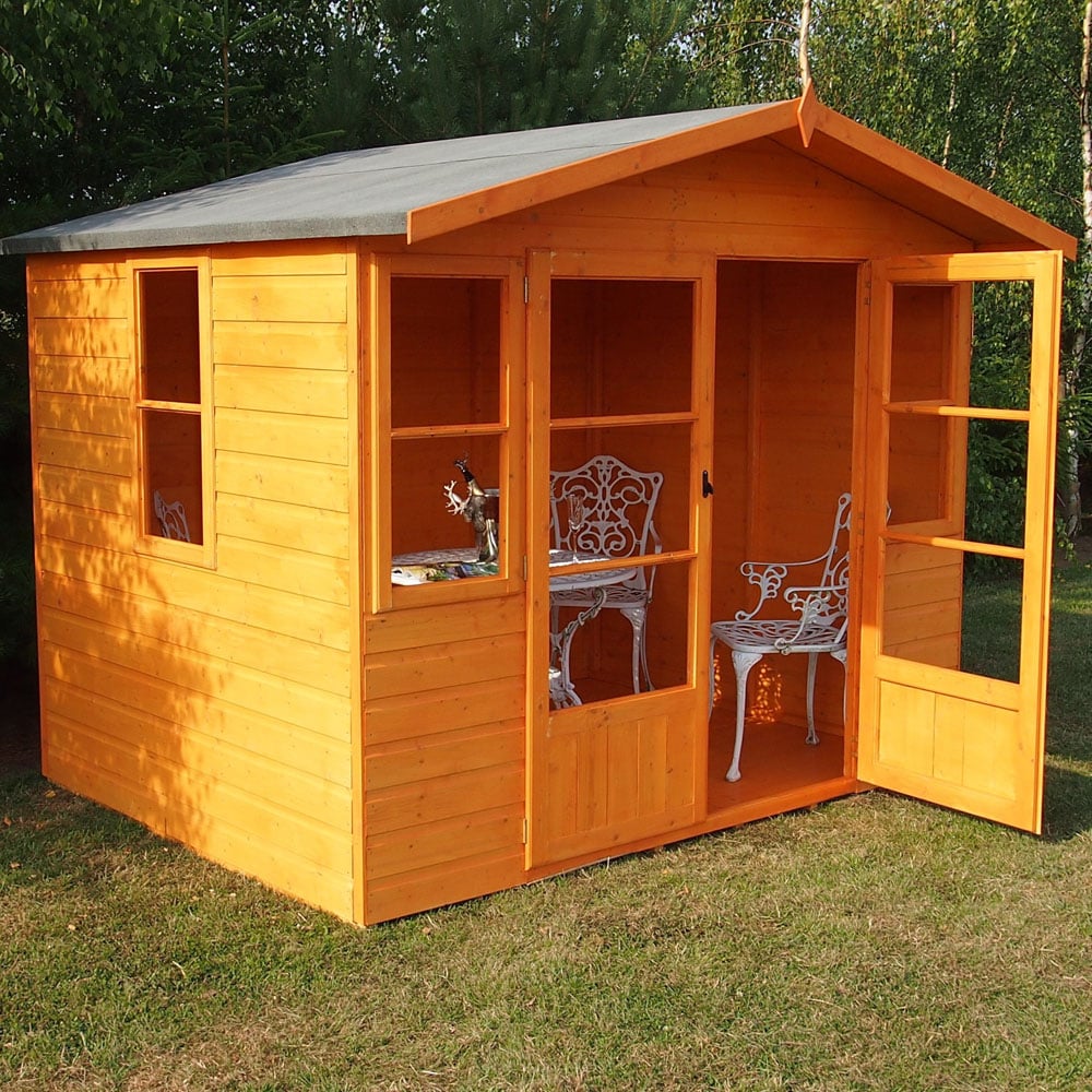 Shire Milton 8 x 6ft Double Door Shiplap Apex Summerhouse Image 2