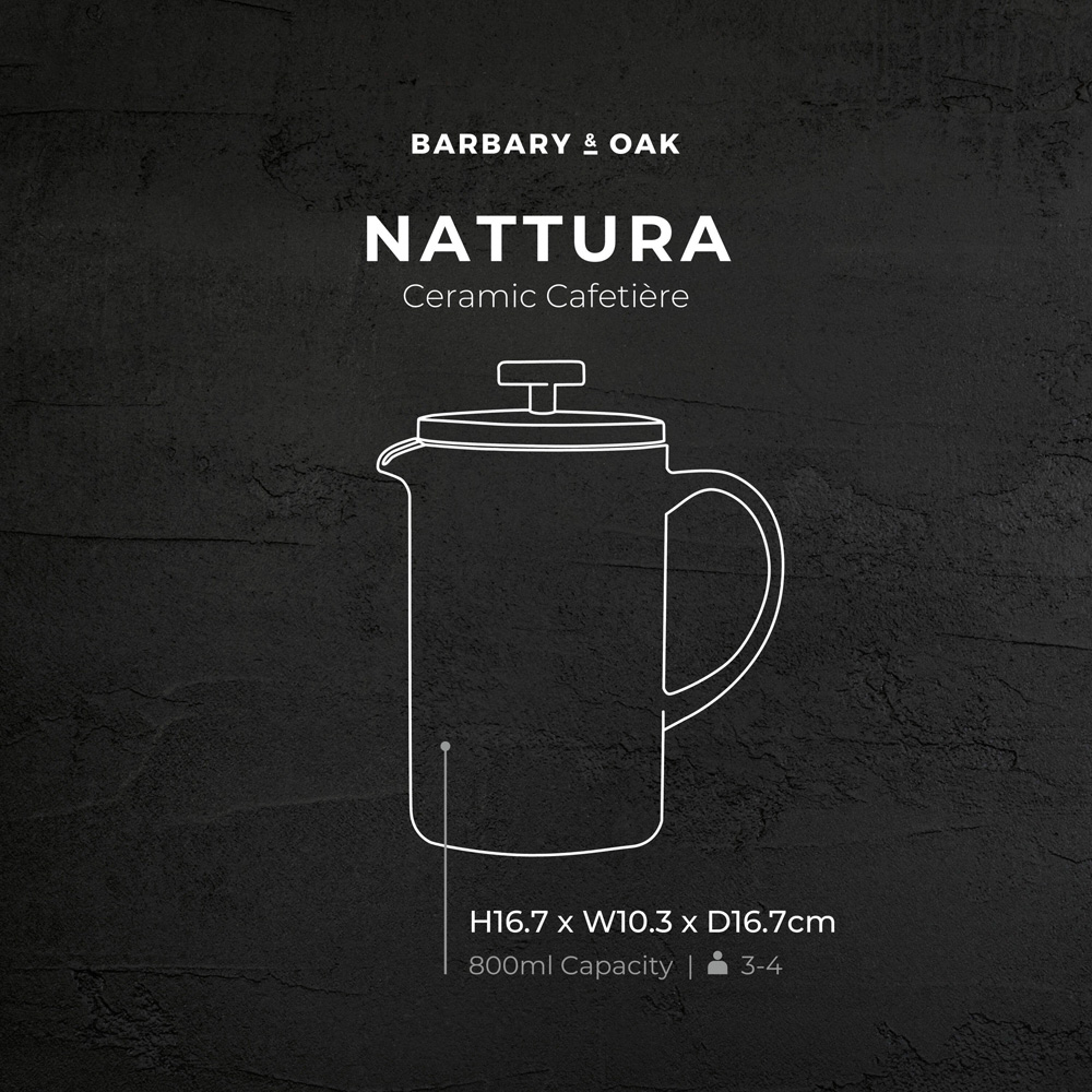 Barbary & Oak Nattura Agave Ceramic Cafetiere 800ml Image 9