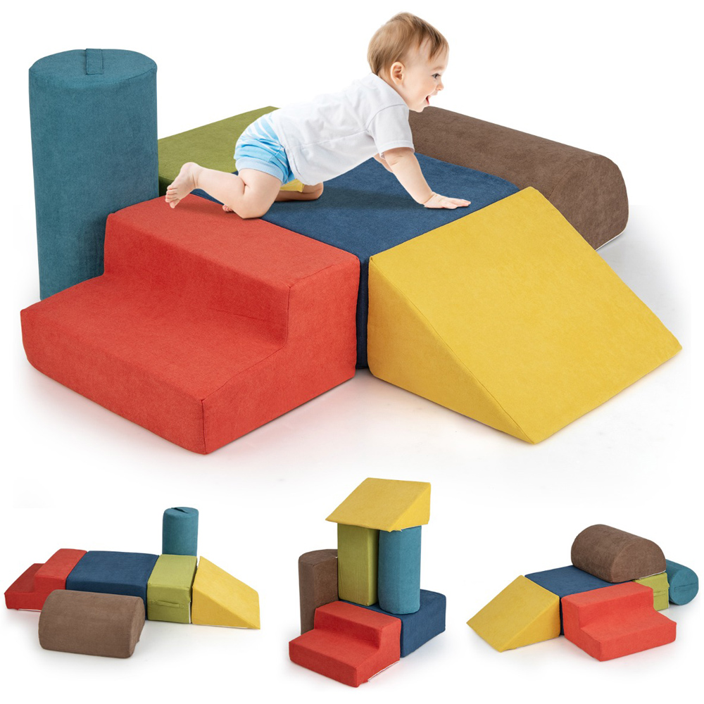 Costway 6 Piece Multicolour Baby Climbing Block Image 2