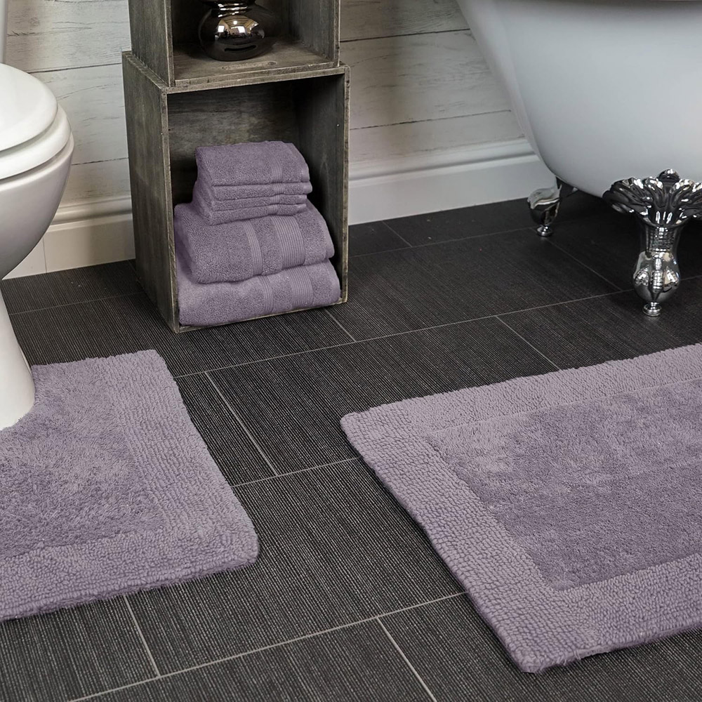 Allure Bath Fashions Elegance Heather Reversible Pedestal Mat 53 x 55cm Image 2