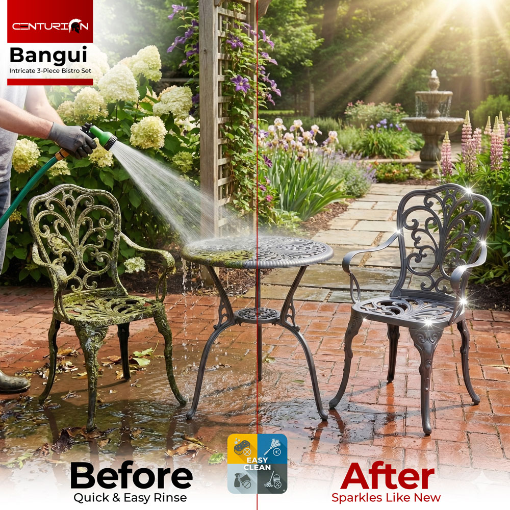 Centurion Supports Bangui 2 Seater Bistro Set Grey Image 8