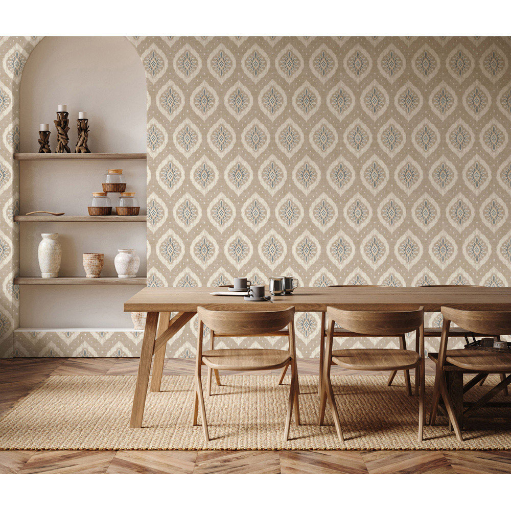 Esselle Home Odina Ikat Natural Wallpaper Image 6