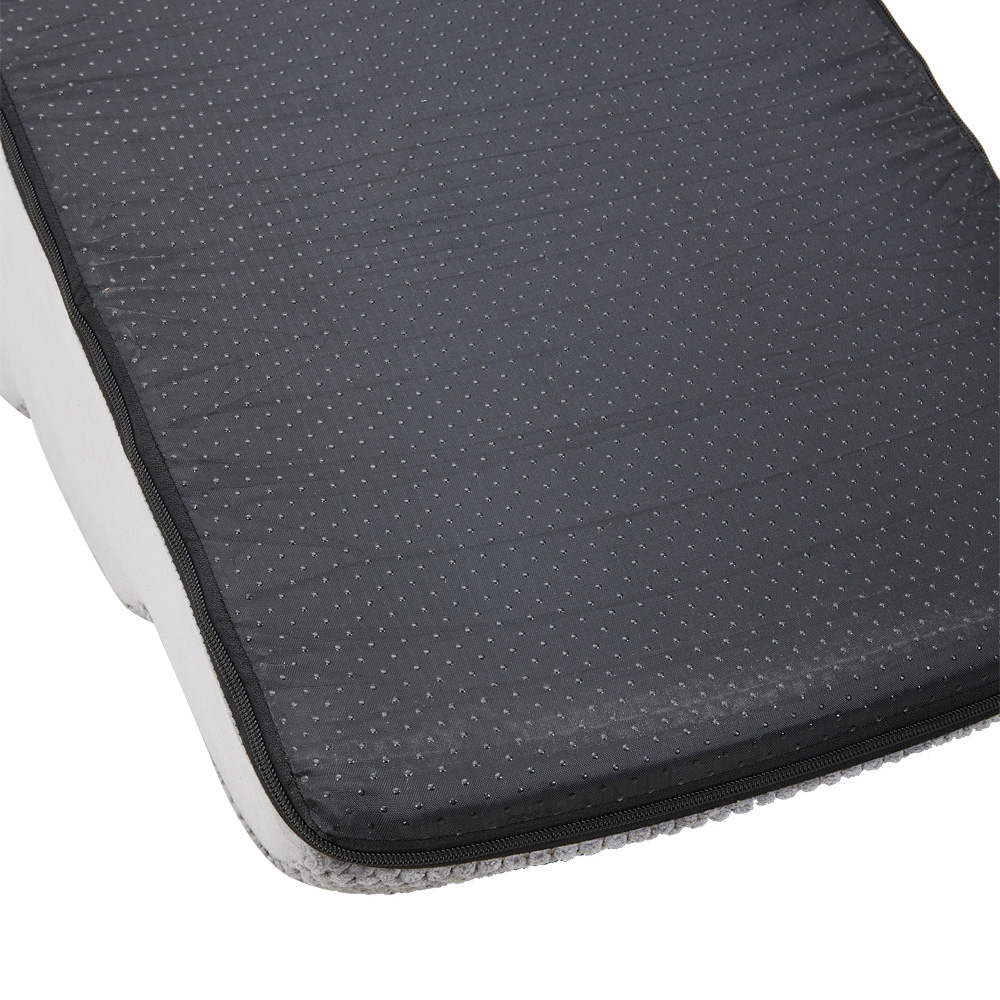 H&O Direct 4 Step Grey Corduroy Non Slip Pet Stairs Image 5