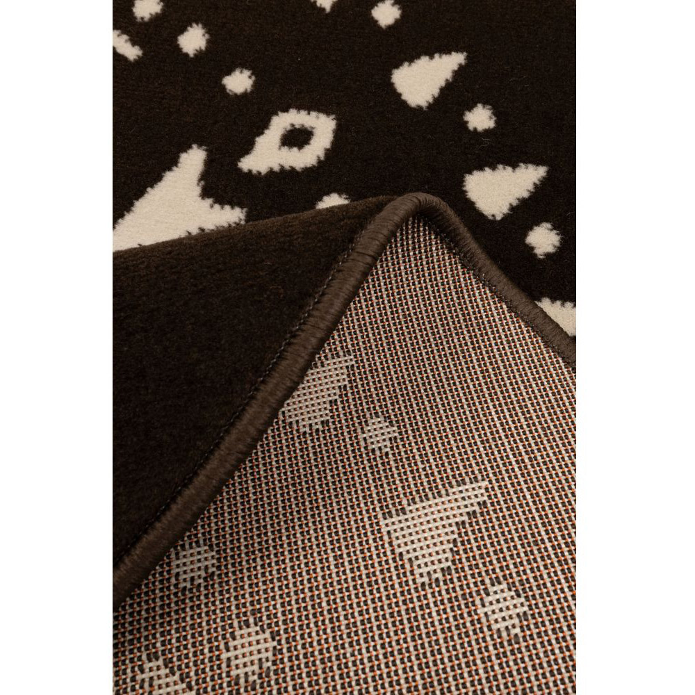 Homemaker Maestro Chocolate Aztec Circular Rug 120cm Image 4