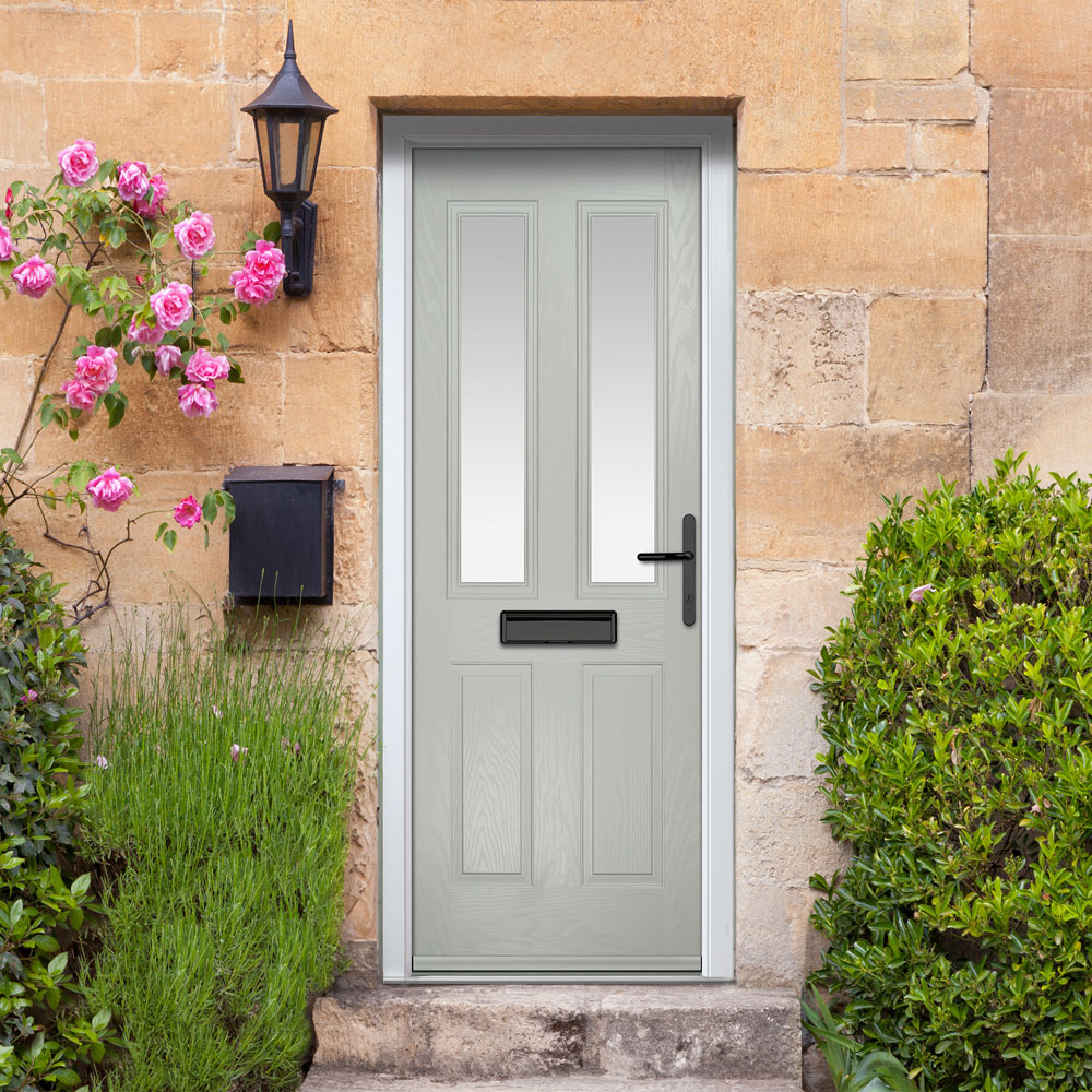 Crystal-Direct Carnoustie Agate Grey GRP Stipolytte Glass Left Hand Open Front Door 2090 x 890mm Image 2