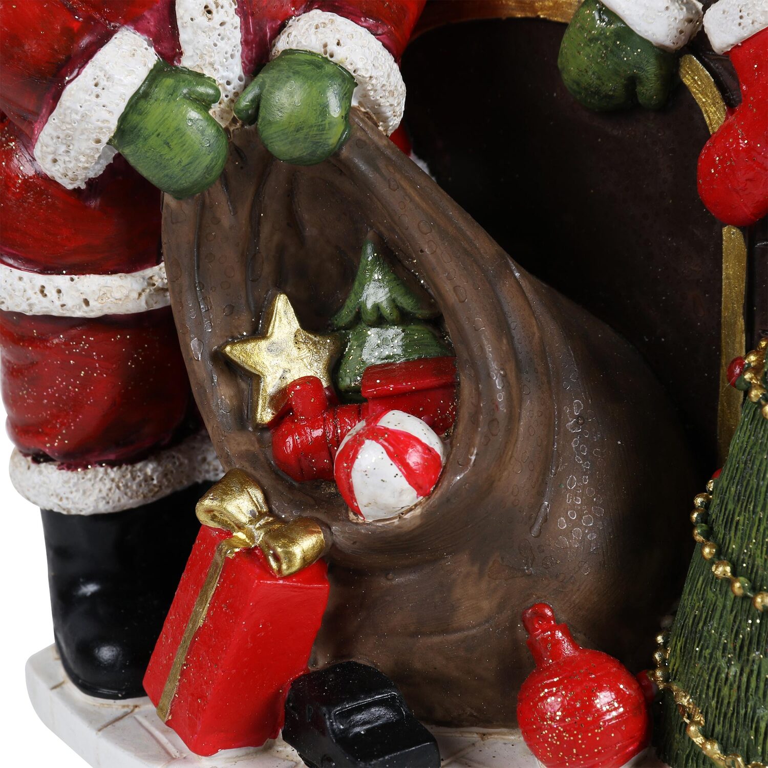 Traditional Santa Clock Ornament Image 3