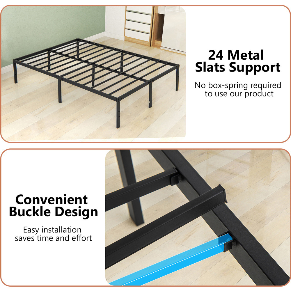 Costway King Size Heavy Duty Metal Platform Bed Frame Image 6