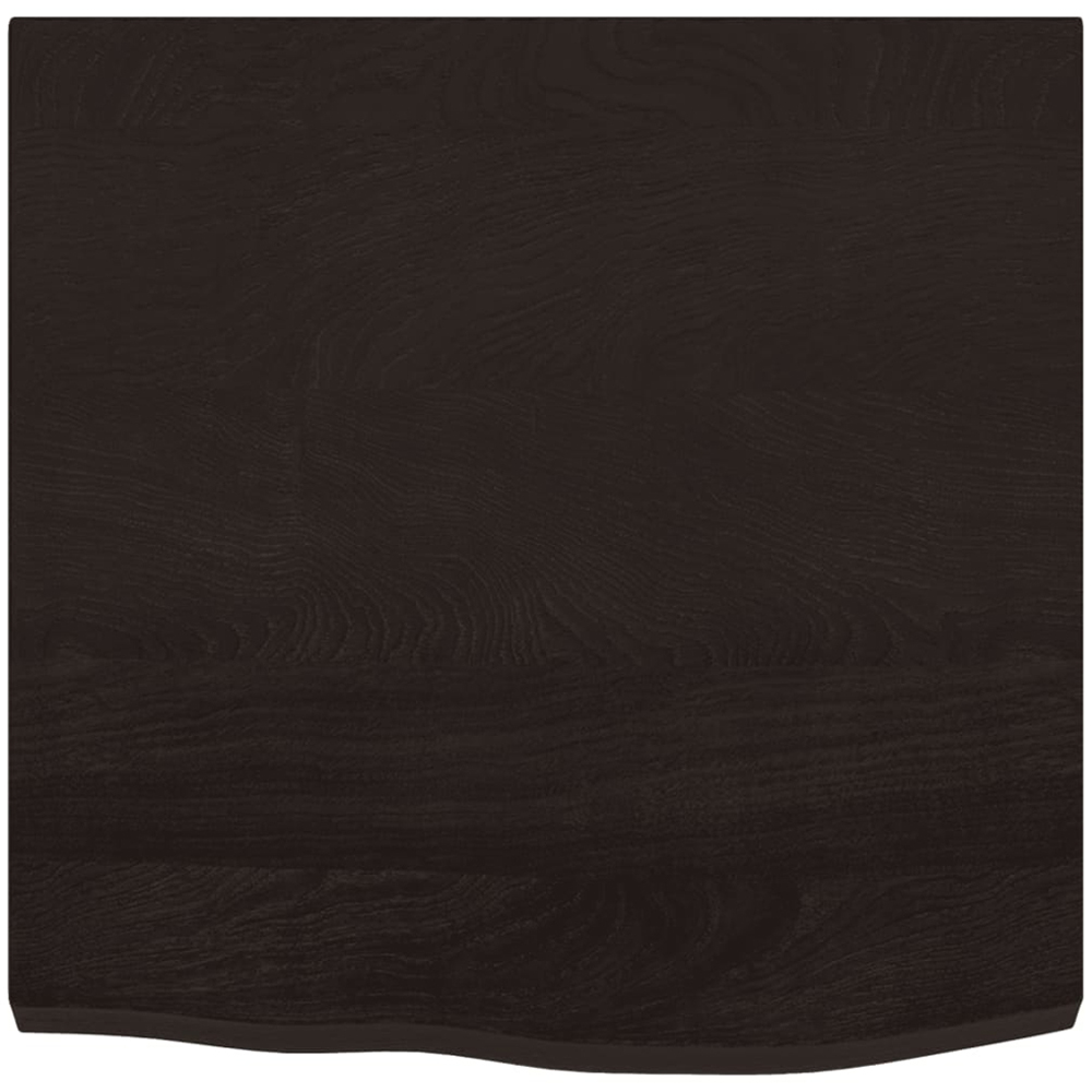 vidaXL 60 x 60 x 4cm Dark Brown Treated Solid Wood Oak Wall Shelf Image 3
