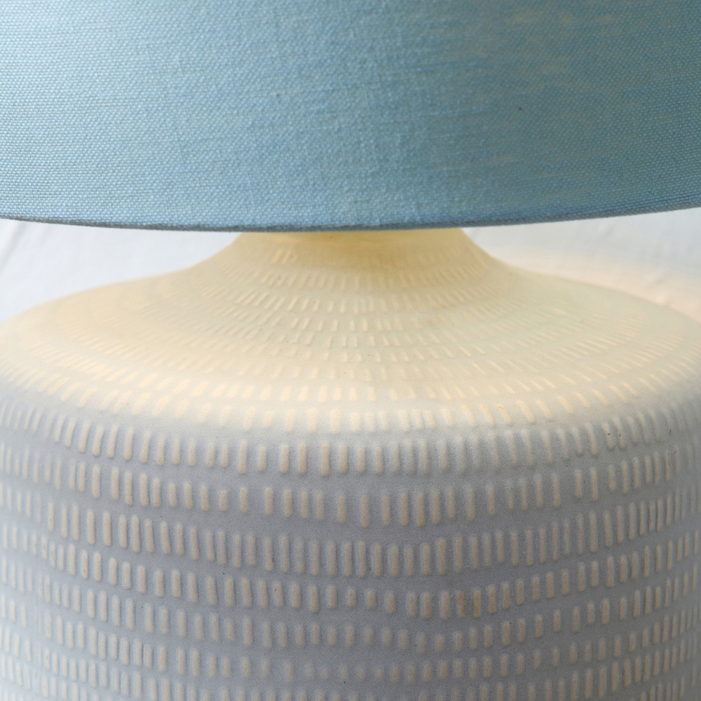 Pacific Lifestyle Kai Duck Egg Textured Ceramic Table Lamp Image 3