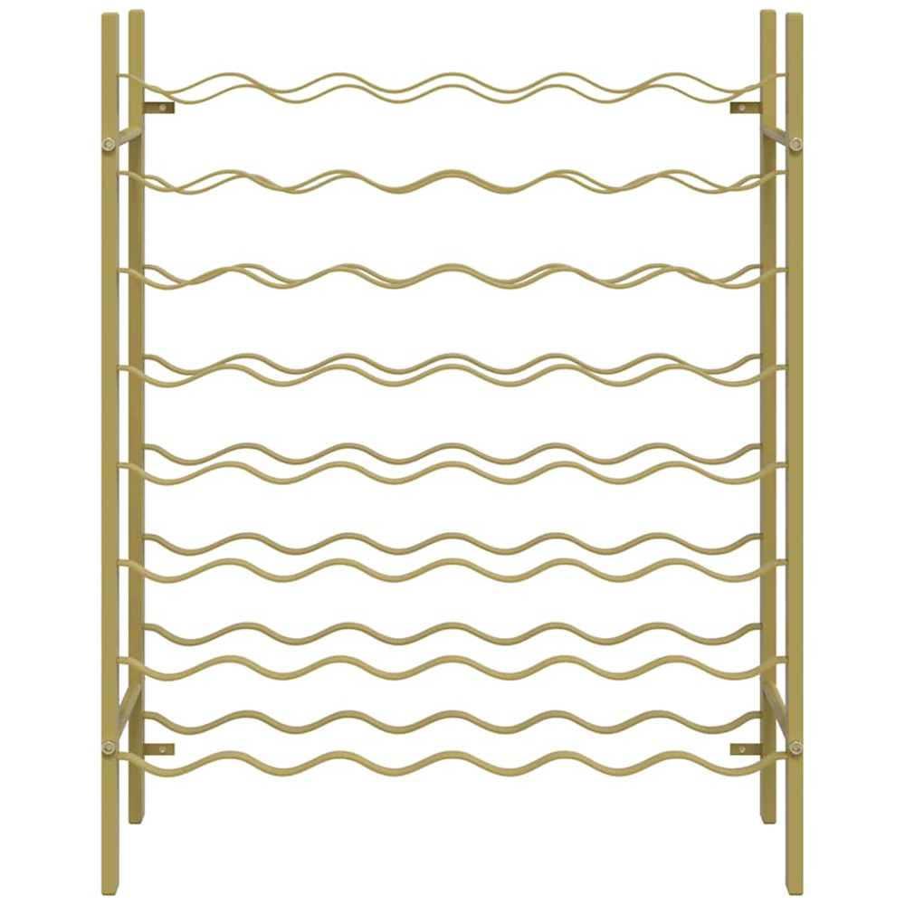 vidaXL 48 Bottle Gold Freestanding Wine Rack Image 4