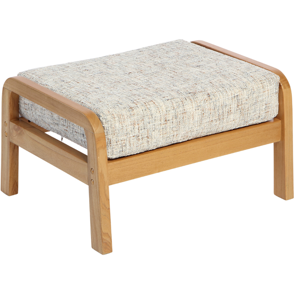 Desser Dubai Light Oak Natural Rattan Farrow Footstool Image 2