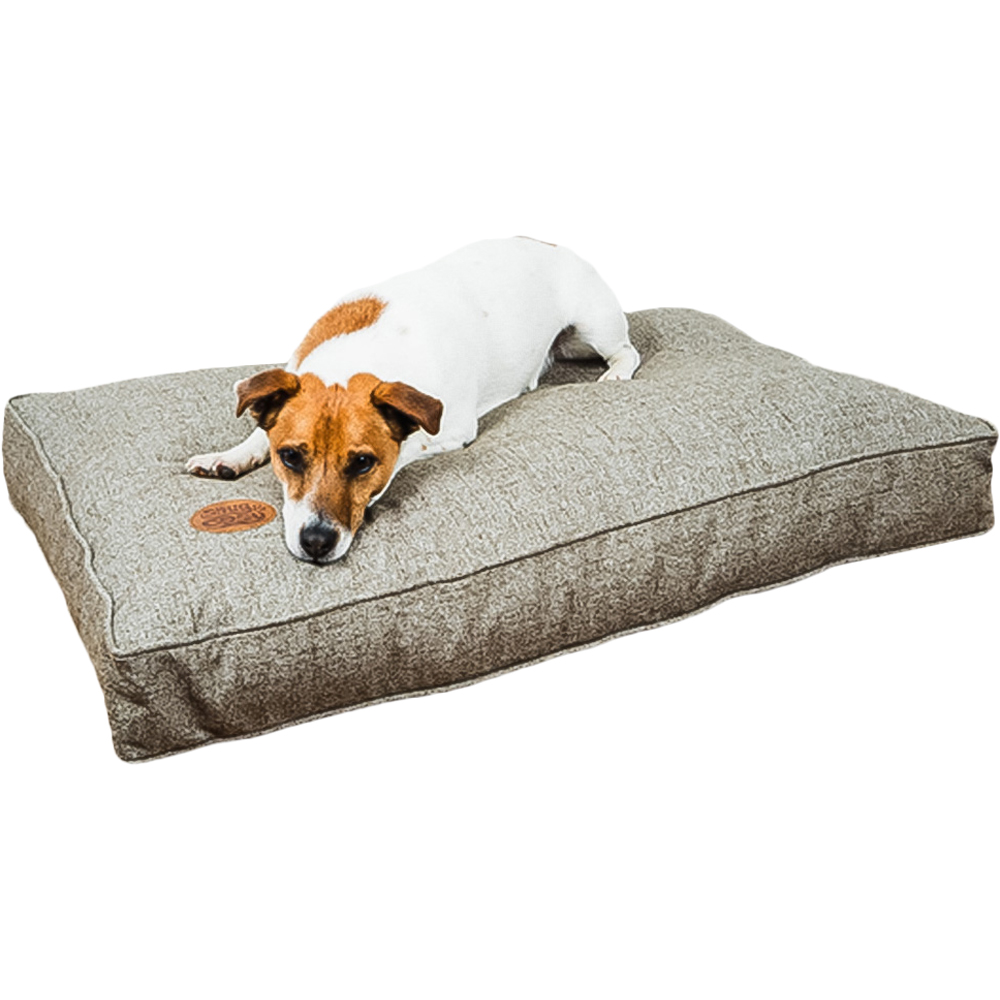 Snug & Cosy Grampion Medium Fawn Dog Lounger Bed Image 1