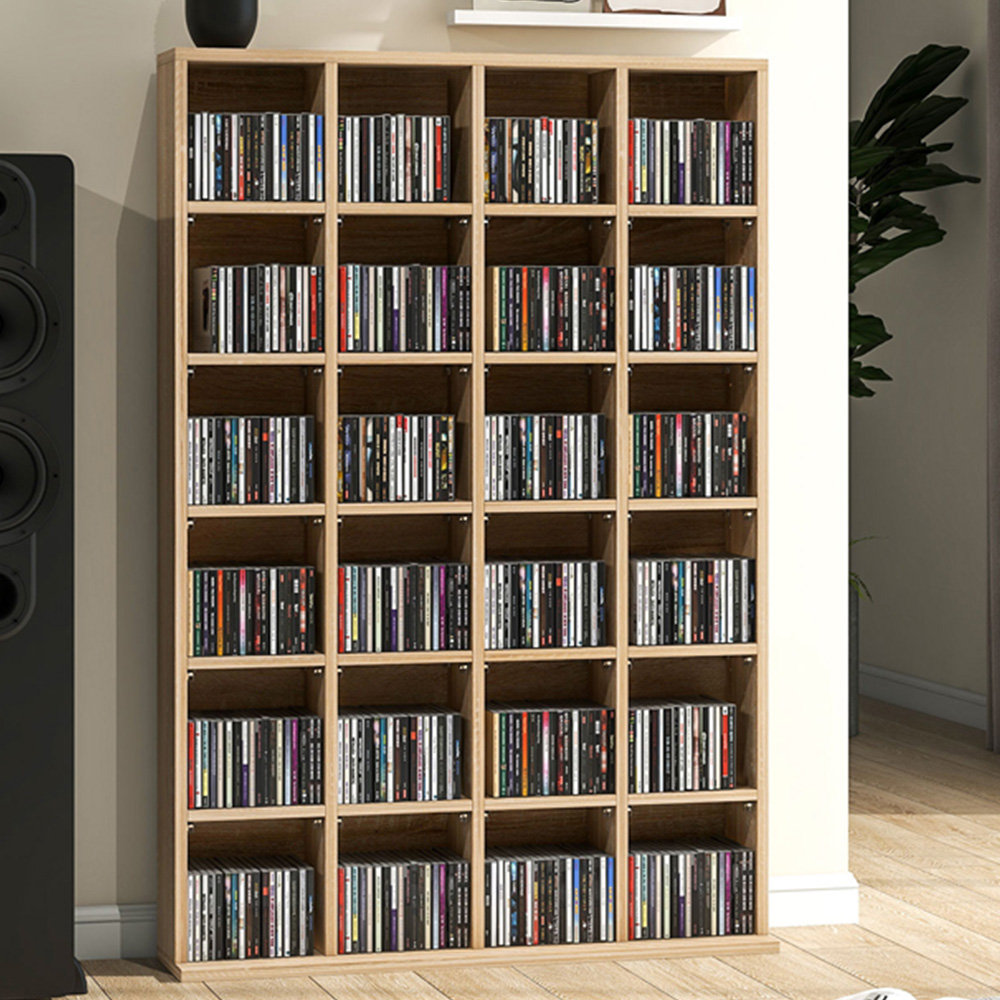Portland Natural CD and DVD Storage Unit Image 1