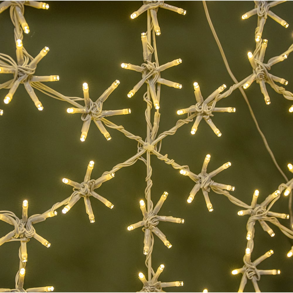 Samuel Alexander Warm White LED Light up Hanging Christmas Snowflake 50cm Image 4