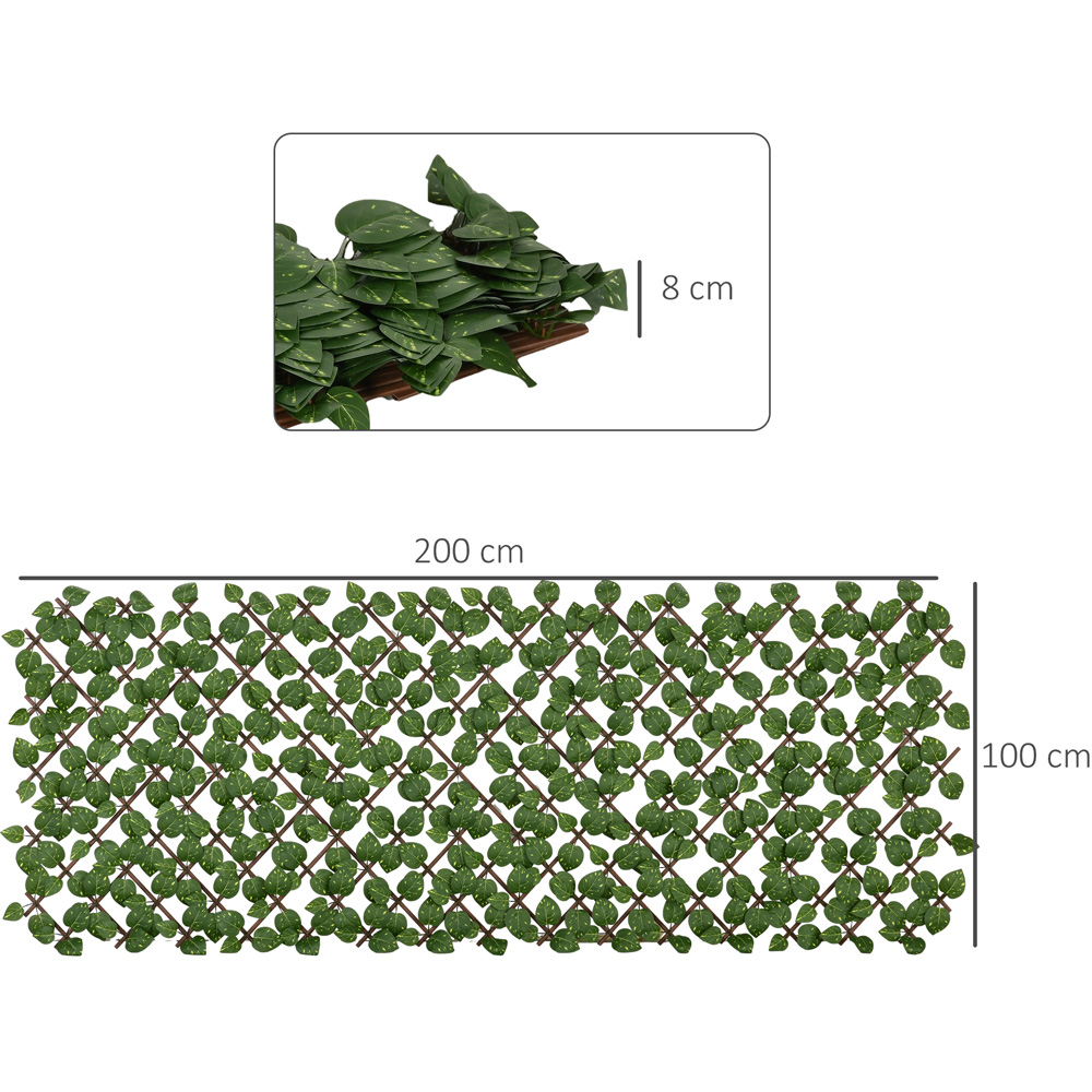 Outsunny Set of 2 Expandable Artificial Trellis Hedges Image 9
