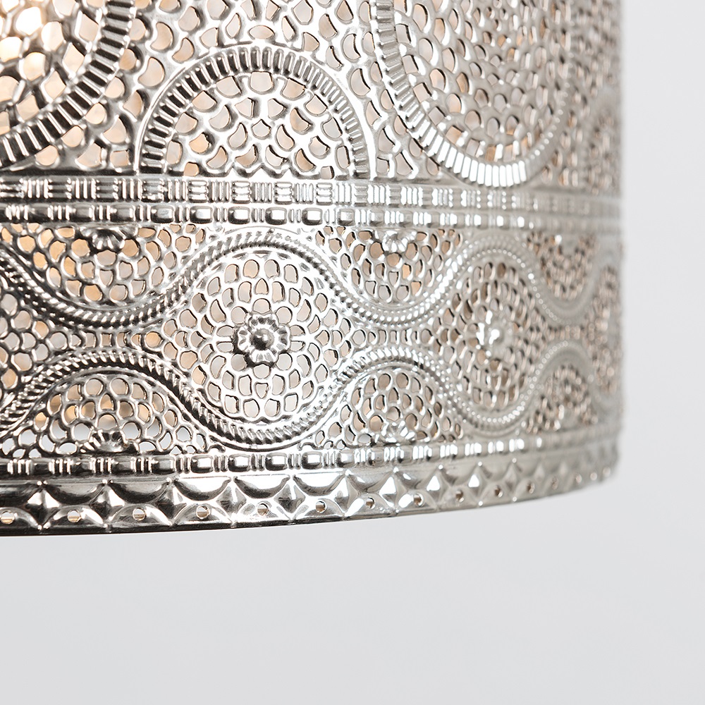ValueLights Casablanca Chrome Moroccan Style Pendant Shade Image 4