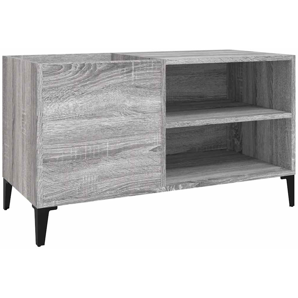 vidaXL 2 Shelf Grey Sonoma Record Cabinet Image 2