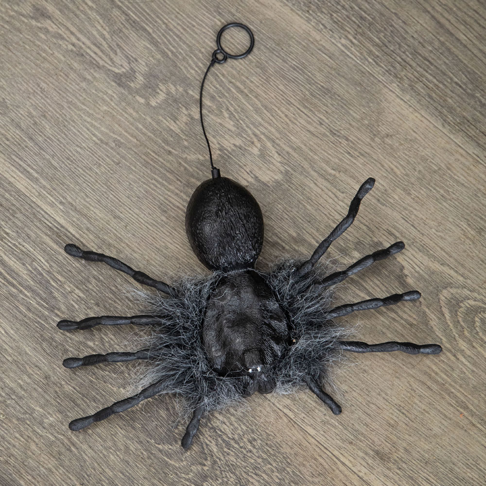 Samuel Alexander Ash Dropping Dangling Animatronic Spider Halloween Decoration 2ft Image 6