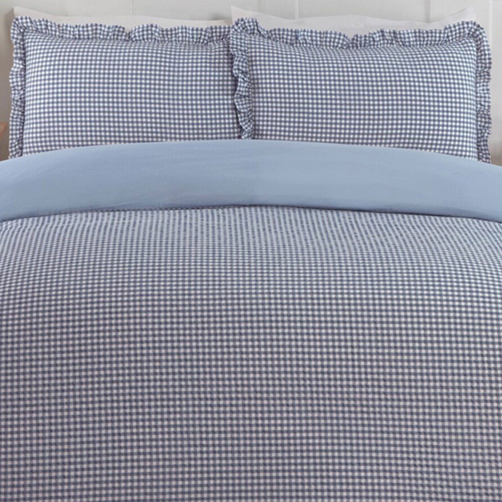Josette Frill Duvet Set Blue Superking Image 6