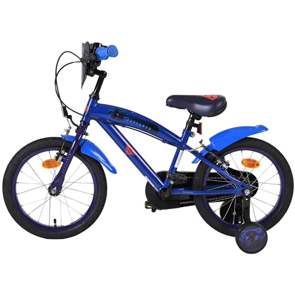 Volare DC Comics Superman Kids 16 inch Multicolour Bike with Stabilisers Image 5