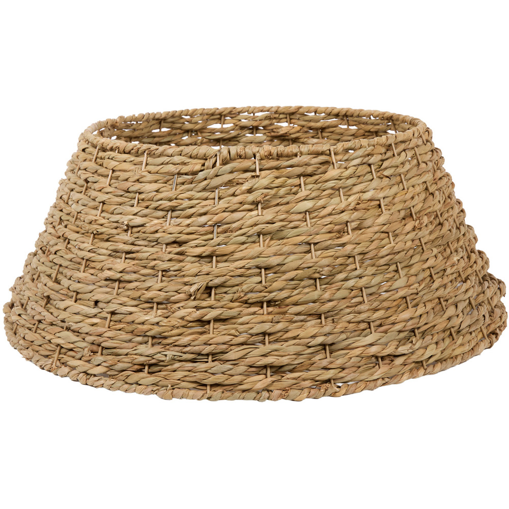 Wicker Christmas Tree Skirt Natural Image 5