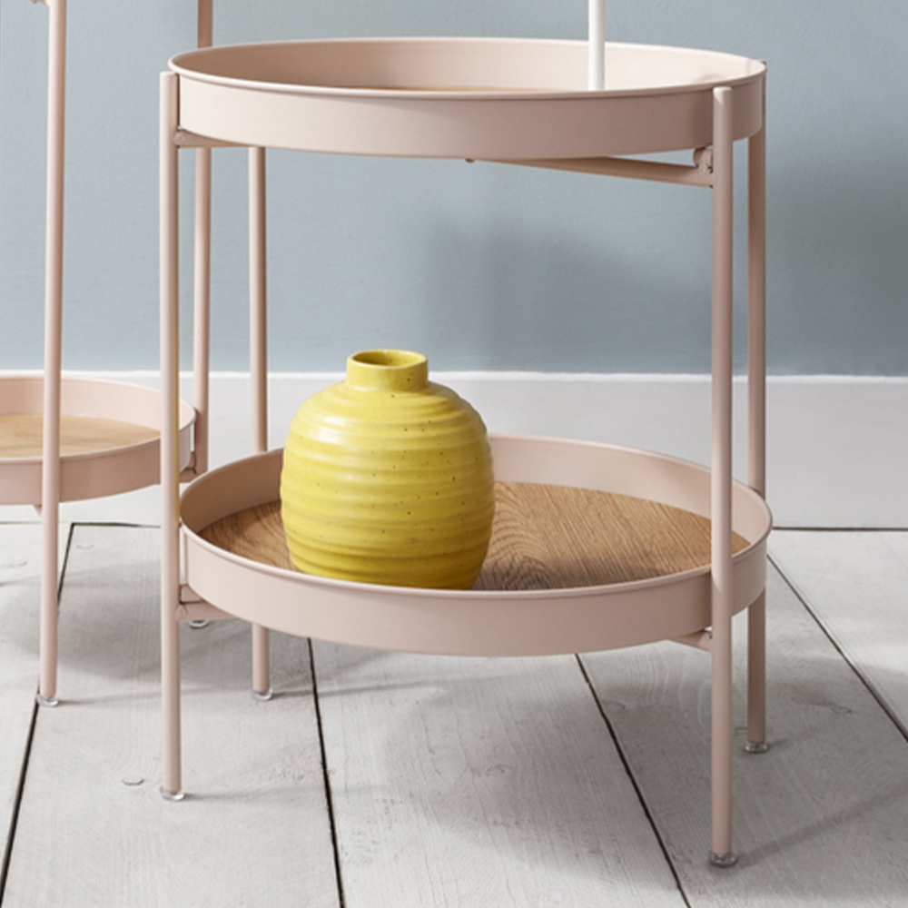 Noa and Nani Solna Single Shelf Blush Pink Large Coffee Table Image 1