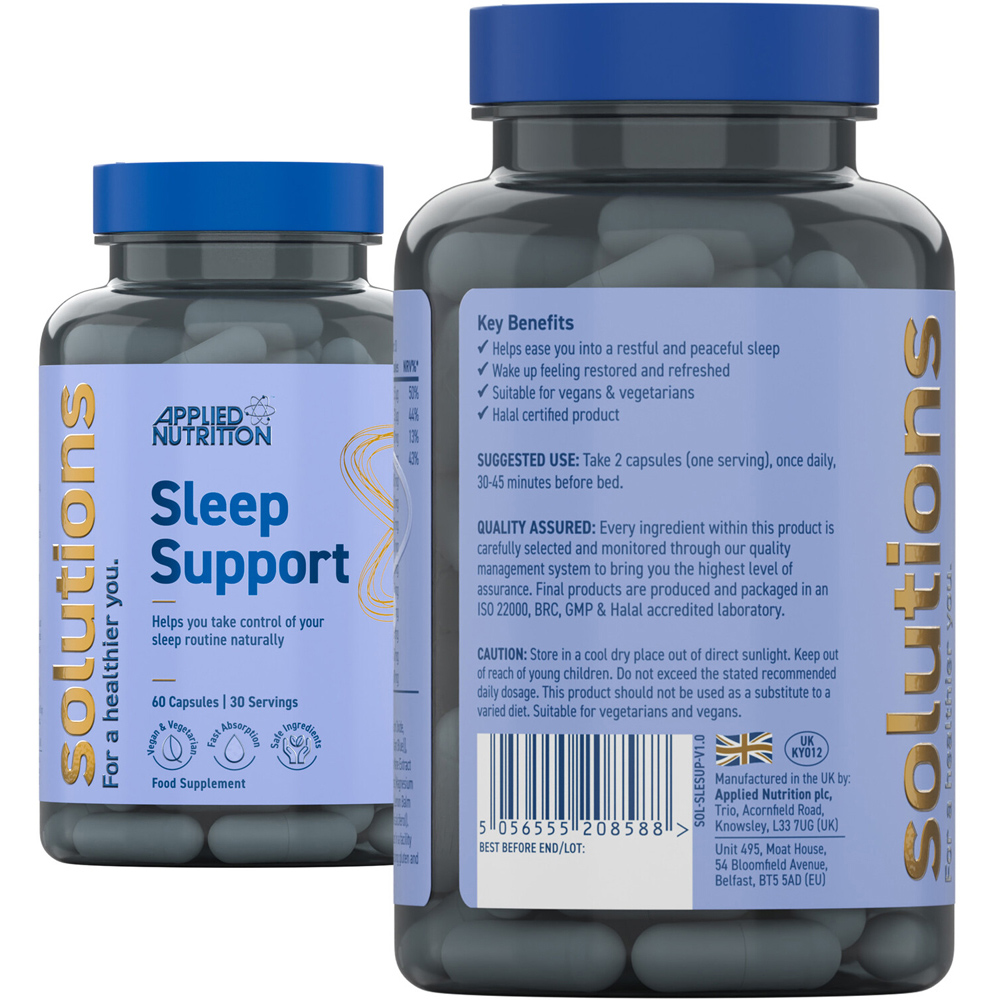Pack of 60 Applied Nutrition Solutions Sleep Support Capsules Image 2