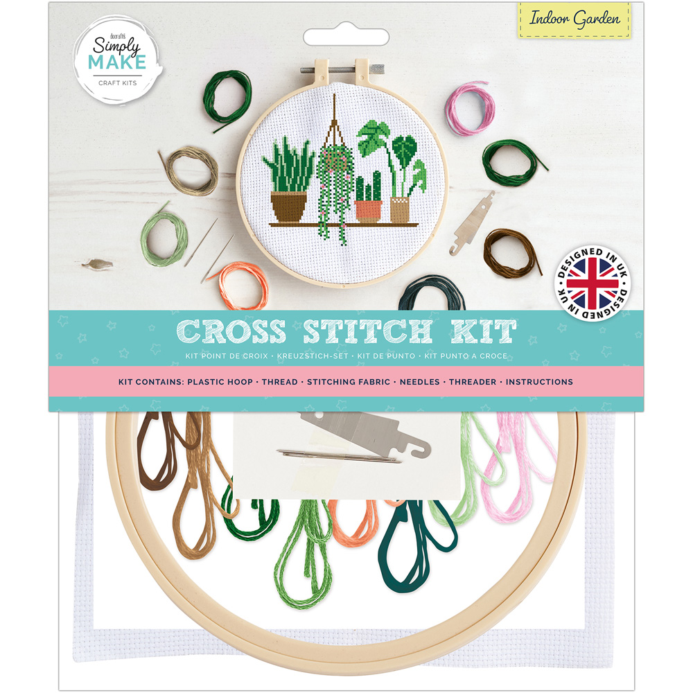 Simply Make Indoor Garden Cross Stitch Craft Kit Image 1