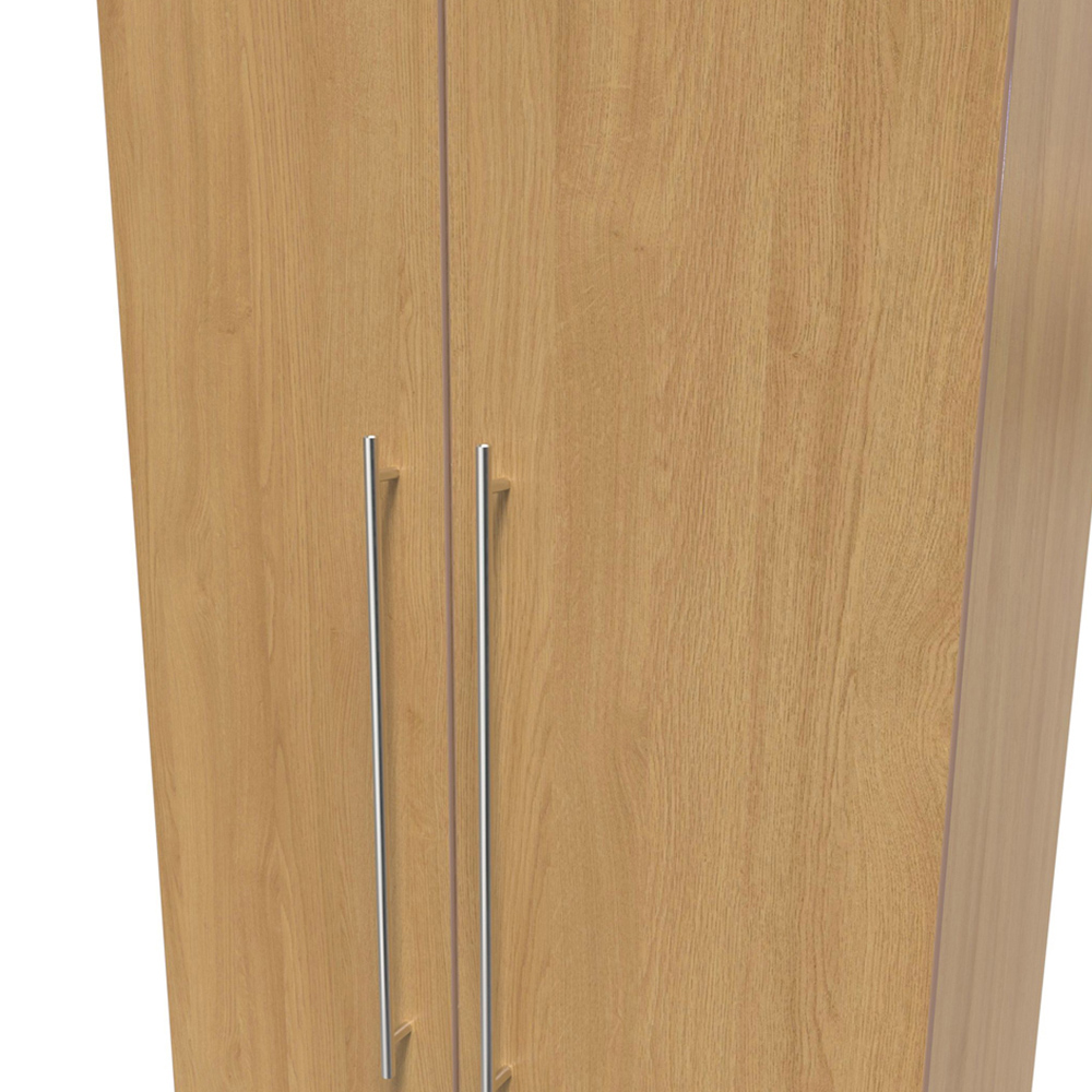 Crowndale Sherwood 2 Door 2 Drawer Oak Double Wardrobe Image 6