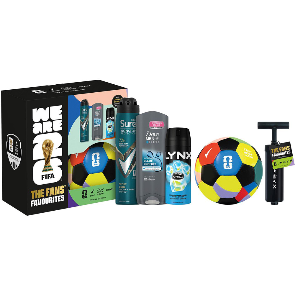 Sure FIFA Fans Favourites Bodywash and Bodyspray with Skills Ball and Pump Gift Set for Him 2 Pack Image 2