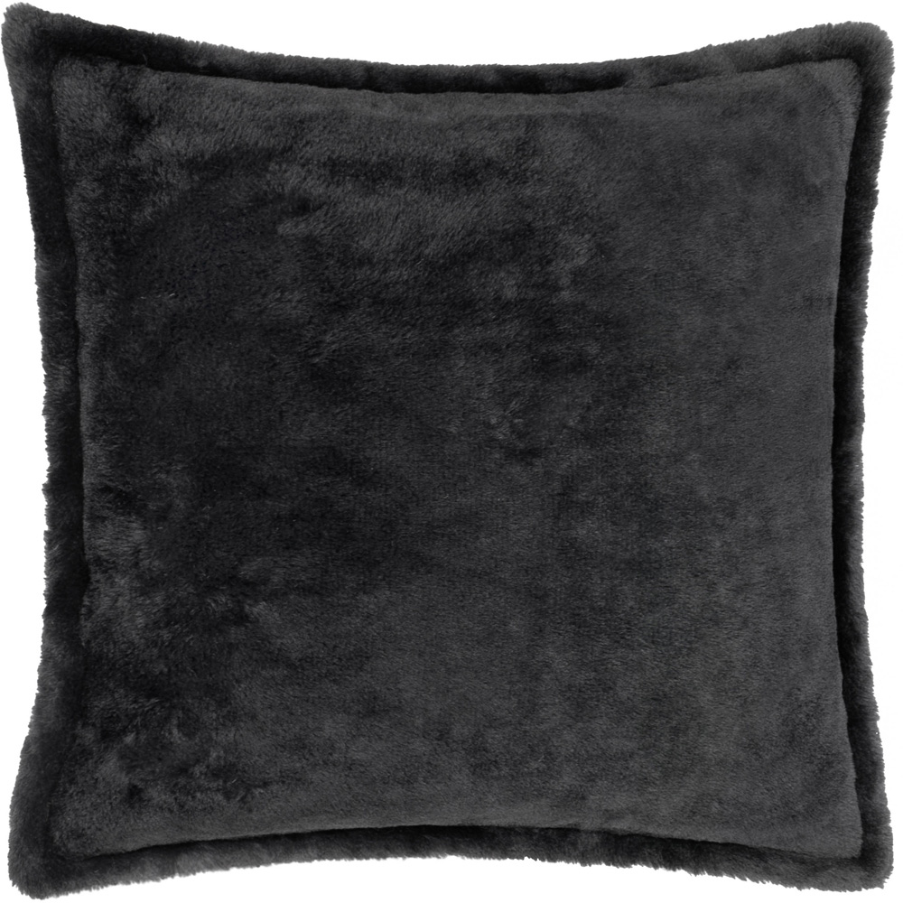 Furn Kallu Black Faux Fur Cushion 45 x 45cm Image 1