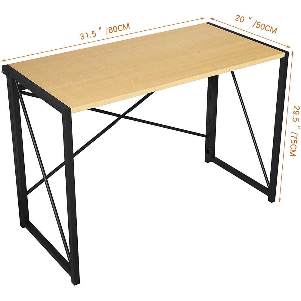 Miami Folding Computer Desk Natural Image 8
