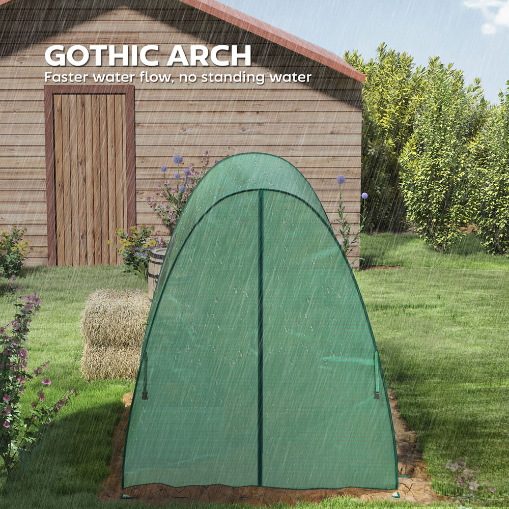 Outsunny 2 Door Green Portable 5.9 x 5.9ft Greenhouse Image 8