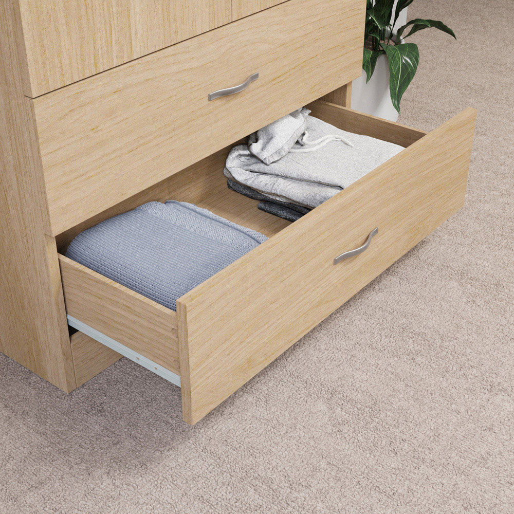 Vida Designs Riano 2 Door 2 Drawer Pine Wardrobe Image 8