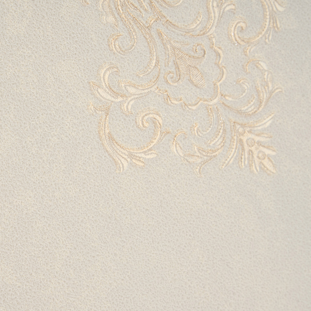 Living and Home Floral Pattern 3D Embossed Beige and Pale Gold Non-Pasted Non-Woven Wallpaper Image 6