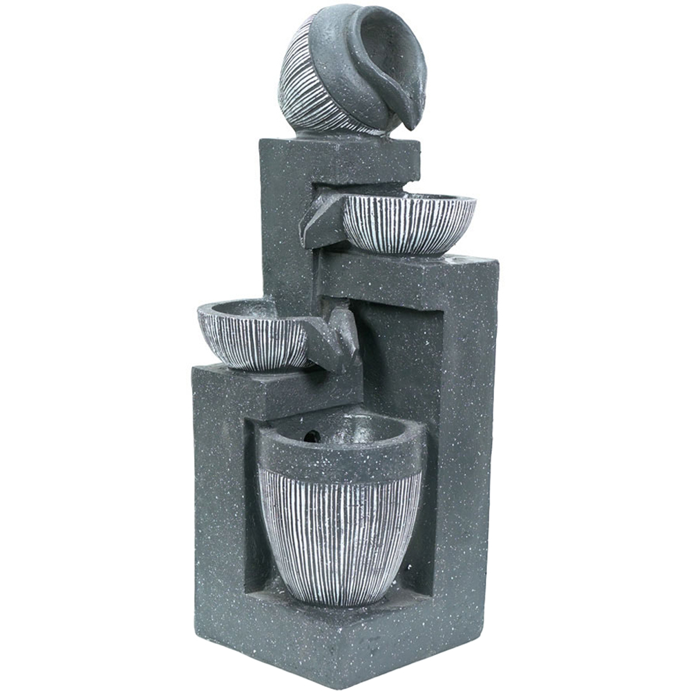 ValueLights Solar Powered Stacking Pots Fountain Water Feature Image 1