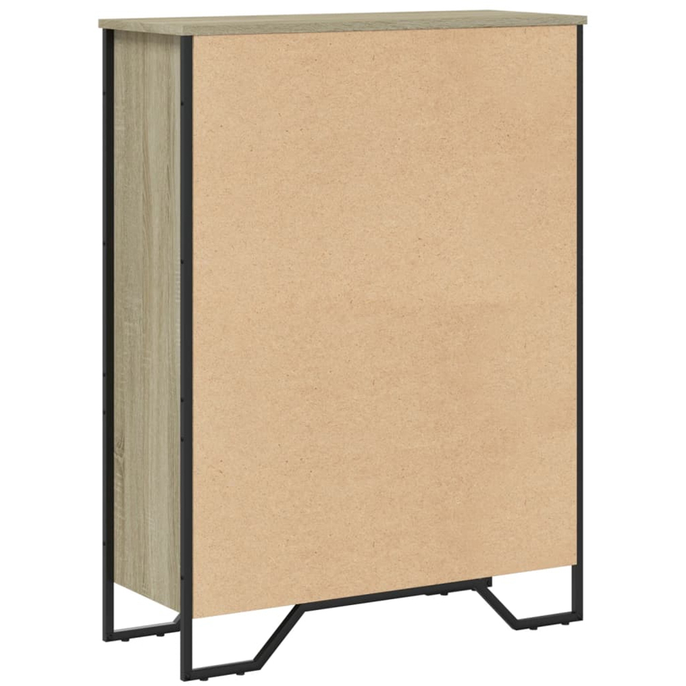 vidaXL 3 Shelf Sonoma Oak Bookcase Image 3