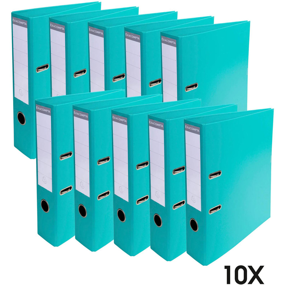Exacompta PremTouch A4 Light Green PVC Lever Arch File 10 Pack Image 6