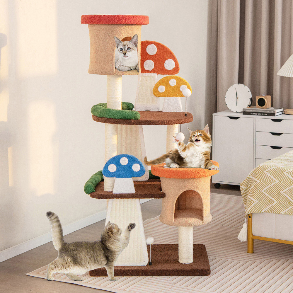 Costway Colourful Multi Layer Cat Tower Image 2