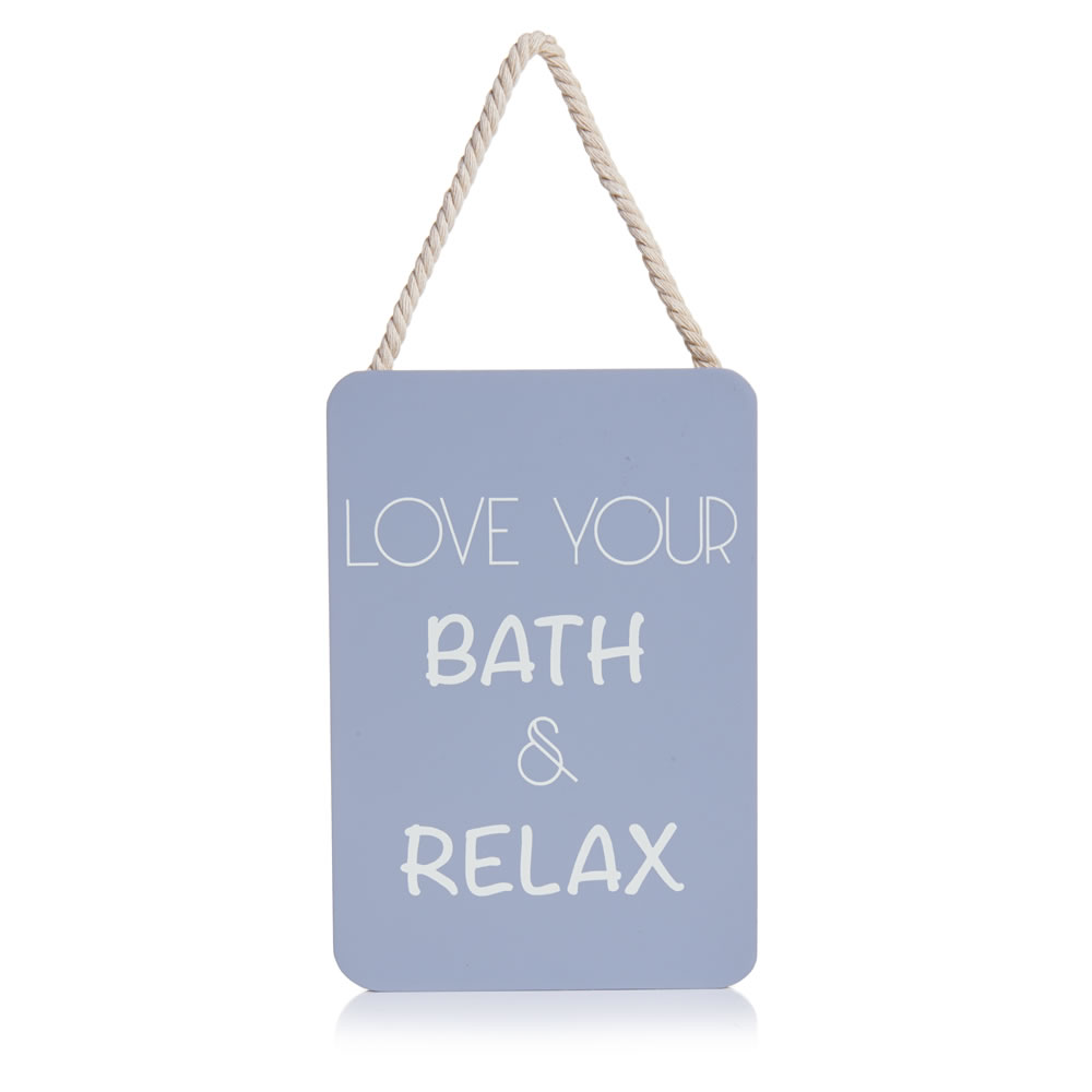 Wilko Love Your Bath Plaque Grey Image