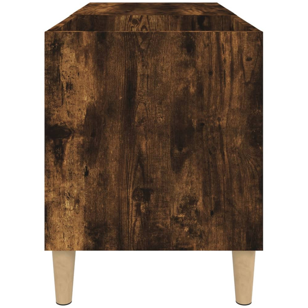 vidaXL 2 Shelf Smoked Oak Record Cabinet Image 5