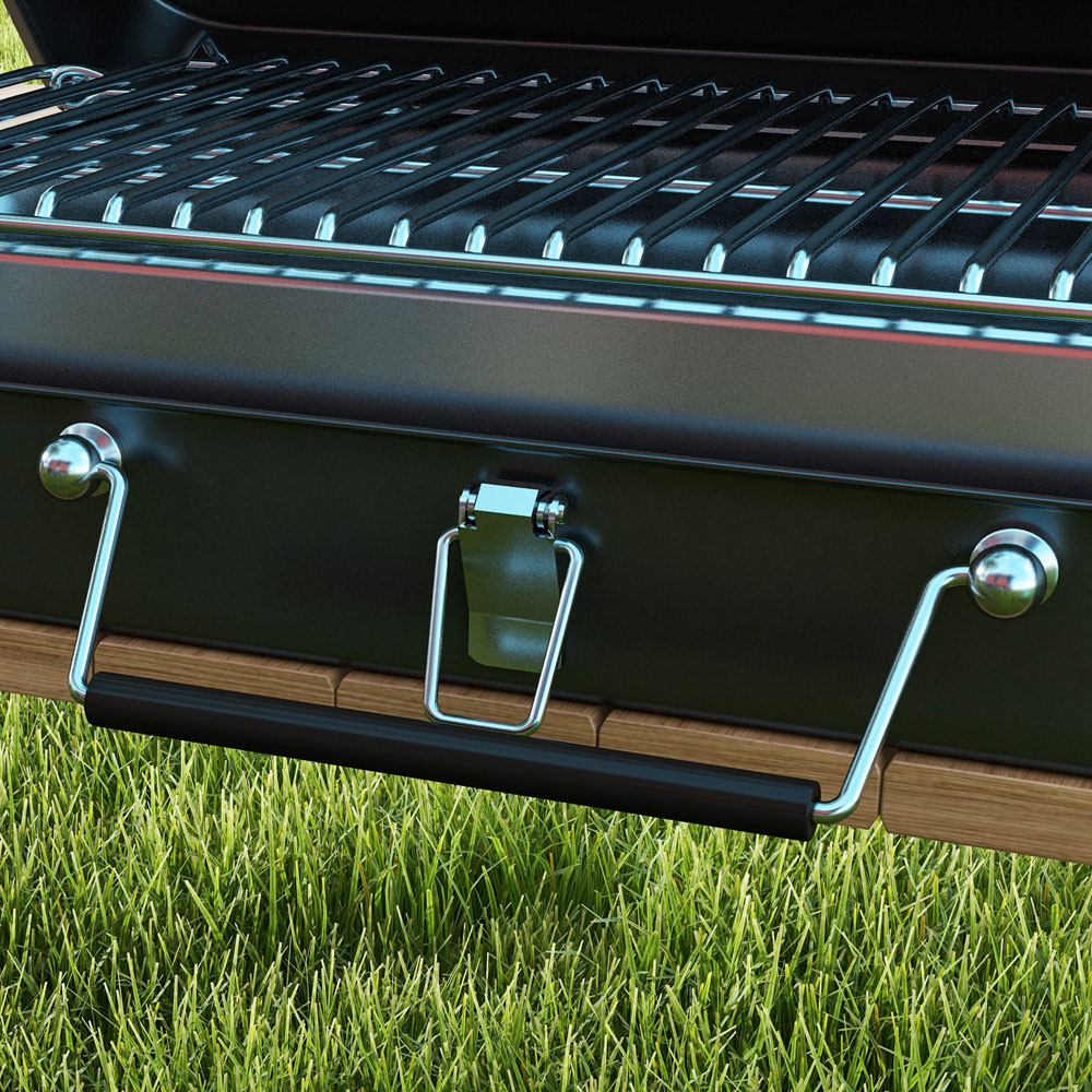 Outsunny Black Foldable Suitcase Design Mini Charcoal Barbecue Grill BBQ Image 3