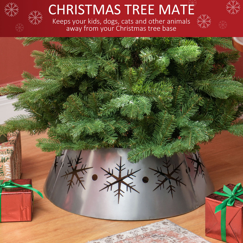 Everglow Hollow Snowflake Pattern Christmas Tree Base Cover Image 4
