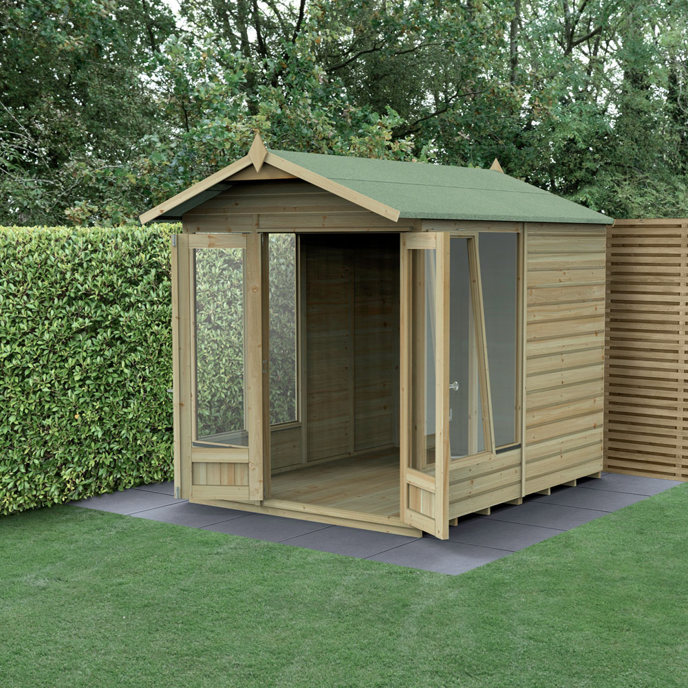 Forest Garden Beckwood 6 x 8ft Single Opening Apex Summerhouse Image 2