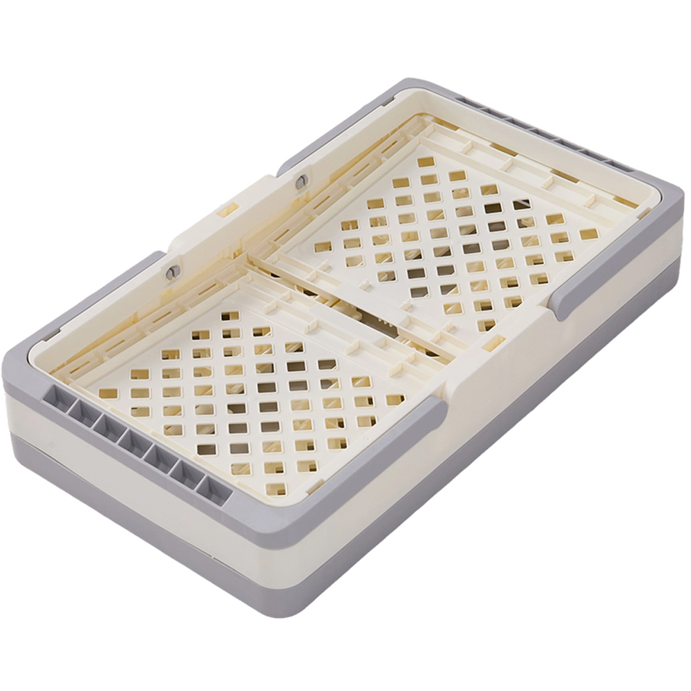 Living and Home Cream and Grey Foldable Laundry Basket Image 4