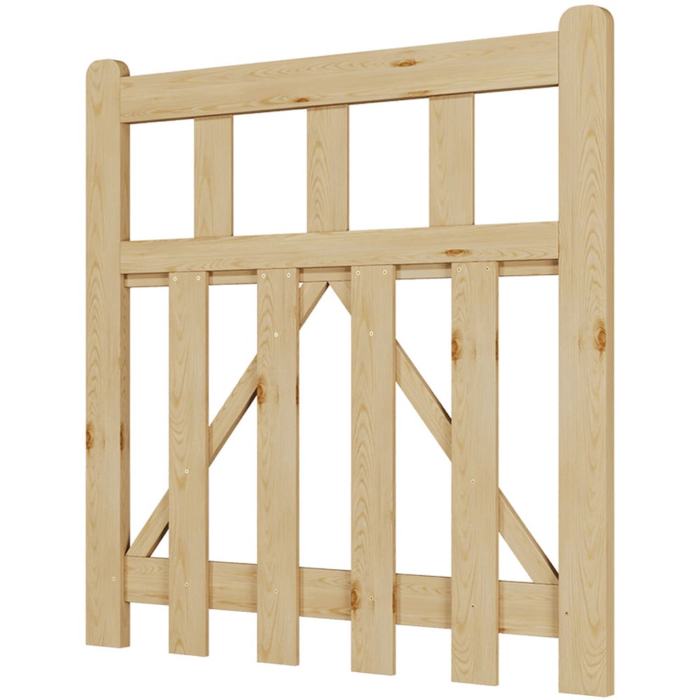 Outdoor Triangular Support Wooden Nature Garden Fence Door, 90 x 90 x 2.5cm Image 3